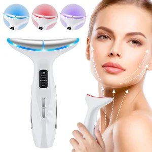 Face Neck Lift Beauty Device EMS Facial Massager LED Light Therapy Double Chin Remover Skin Rejuvenation Tightening Machine